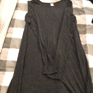 Grey LS old navy swing dress